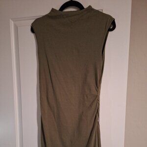 The Workshop Sleeveless Olive Green Mini Dress